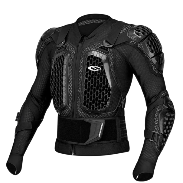 Chránič těla na motorku s voštinovými chrániči hrudníku Chrániče ramen a loktů Polyester a nylon Unisex moto oblečení na motokros černá M