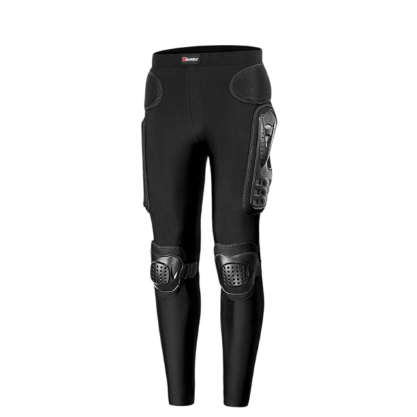 Chráničové kalhoty na motorku s chrániči kolen a boků Perforované protektory Polyester a nylon Černé Unisex moto oblečení na motokros XL