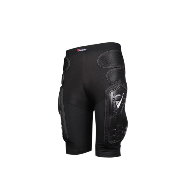 Chráničové kraťasy na motorku s chrániči boků stehen a kostrče Pružný pas Polyester a nylon Černé Unisex moto oblečení na motokros a enduro M
