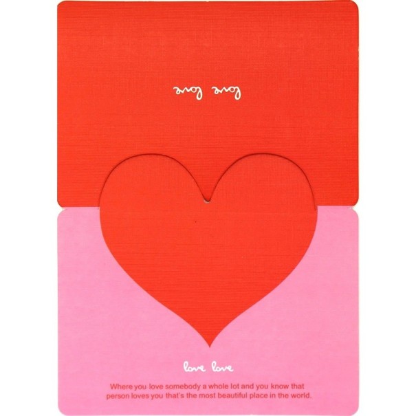 Christmas and Valentine's Card with Heart Paper Card with Romantic Theme Love and Friendship Creative Greeting Card for Every Occasion 1