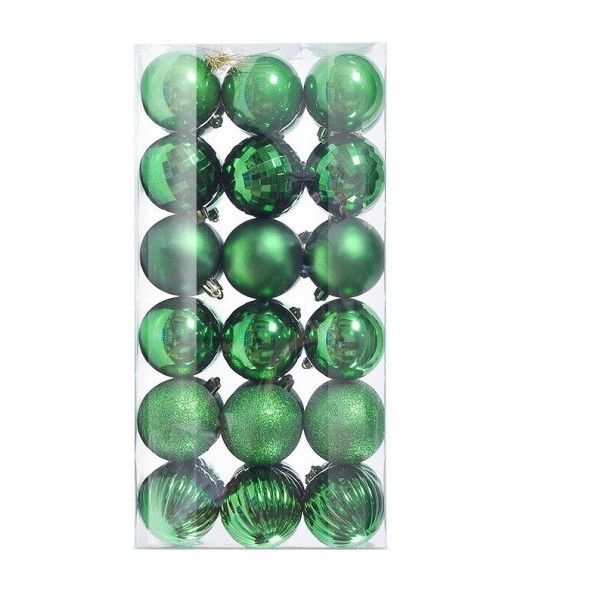 Christmas Baubles 36 pcs 4 cm green