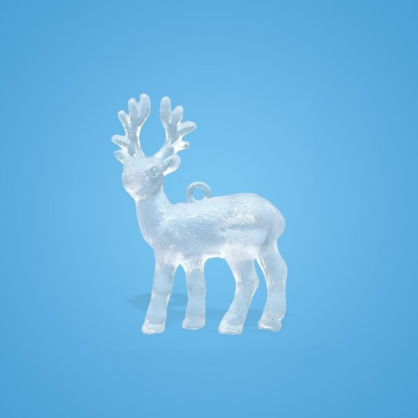 Christmas Decoration Reindeer 2 pcs CLEAR