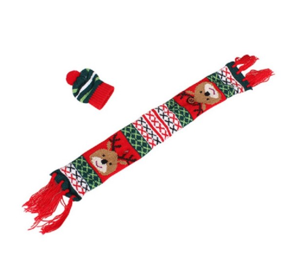 Christmas Decorative Scarf with Bottle Hat J3473 2