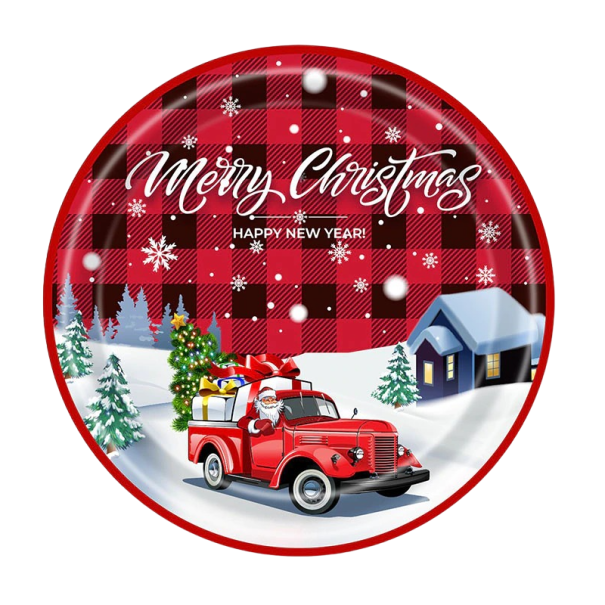 Christmas Paper Plates 22.9 cm 8 pcs 1