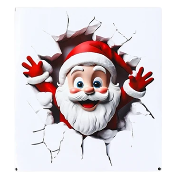 Christmas Toilet Sticker 25 x 29 cm Decoration Featuring Santa Waterproof Sticker for Toilet Lid Christmas Decoration 1