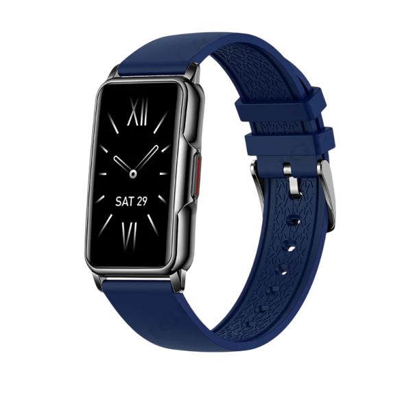 Chytré hodinky černé 31,50 mm displej 46 mm Celoobrazovkové dotykové sportovní fitness hodinky Monitor zdraví tep spánek kyslík tlak kroky modrá