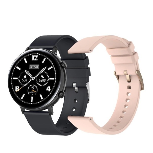 Chytré hodinky s náhradním páskem A2867 světle růžová