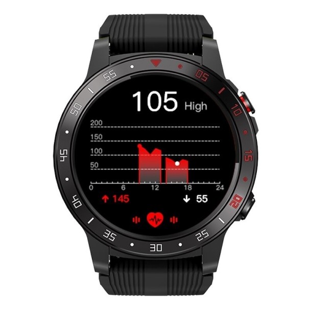 Chytré športové hodinky s GPS čierna