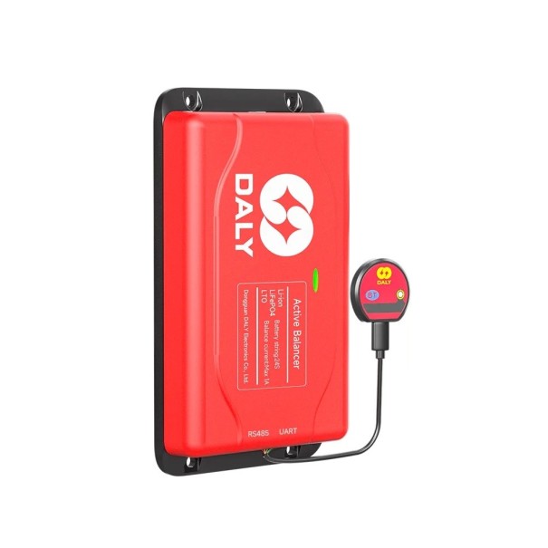 Chytrý aktivní balancér Daly 24S 1 A BMS s Bluetooth pro Li-ion a LiFePO4 baterie 65 x 115 x 19 mm červená domácí i solární úložiště 1