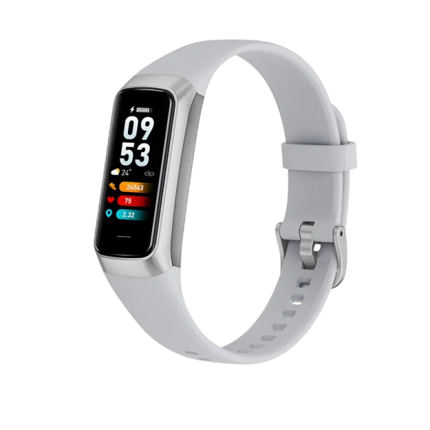 Chytrý fitness náramek LIGE s měřením tepové frekvence a krevního tlaku 1,1 palce AMOLED dotykový displej Vodotěsný IP67 Pro iOS i Android šedá