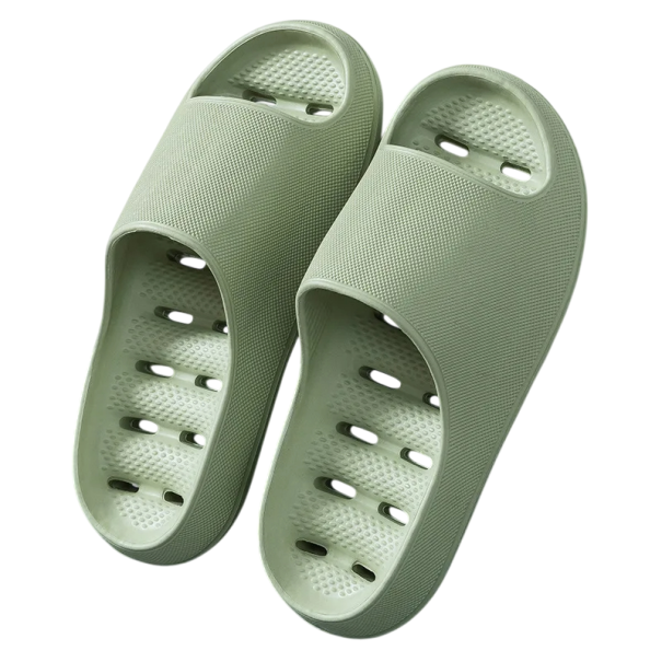 Ciabatte da donna antiscivolo con fori per lo scarico dell'acqua Calzature leggere per il bagno Ciabatte ad asciugatura rapida Ciabatte traspiranti Taglio confortevole verde 40-41