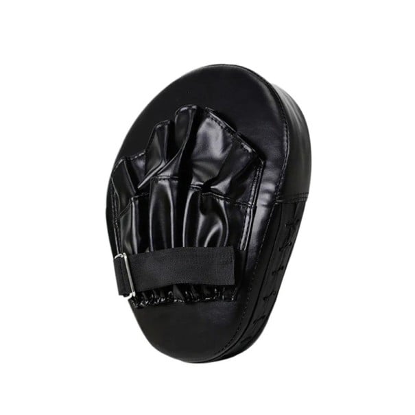 Cible de boxe en cuir PU 25x13x7 cm Gant d'entraînement pour MMA karaté muay thaï kickboxing sanda Protecteur professionnel avec design noir