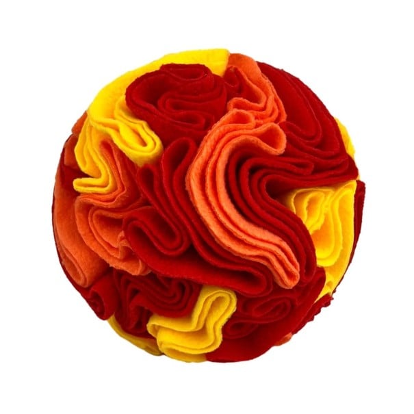 Čichací hračka pro psy Velikost S Koule se záhyby na pamlsky Interaktivní hračka pro čichovou práci a trénink červená