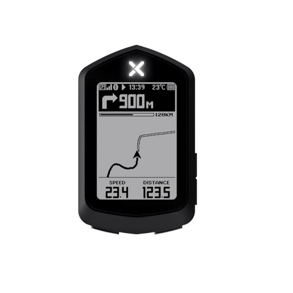 Ciclocomputador com navegação GPS 2,4" ecrã Bluetooth ANT+ USB-C IPX7 preto para monitorização de percurso e treino de ciclismo 1