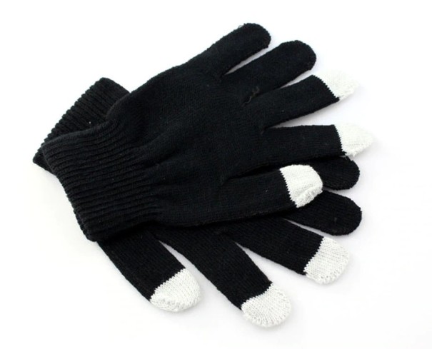 Cienkie rękawiczki damskie do ekranu dotykowego J1184 czarny