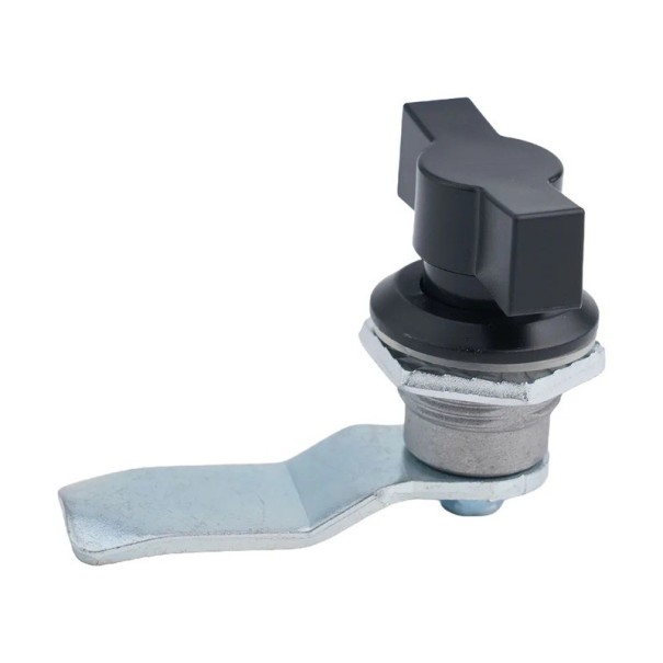 Cilindro di chiusura per armadietti e mobili con linguetta girevole 50 × 38,7 mm chiusura meccanica per ante di cassetti e armadietti nero