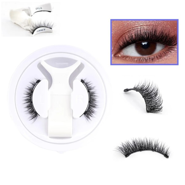 Cílios Magnéticos Artificiais LZ10 6–8 mm 1 par Cílios Reutilizáveis à Prova de Água com Pinça Magnética Aplicação Fácil sem Cola 1