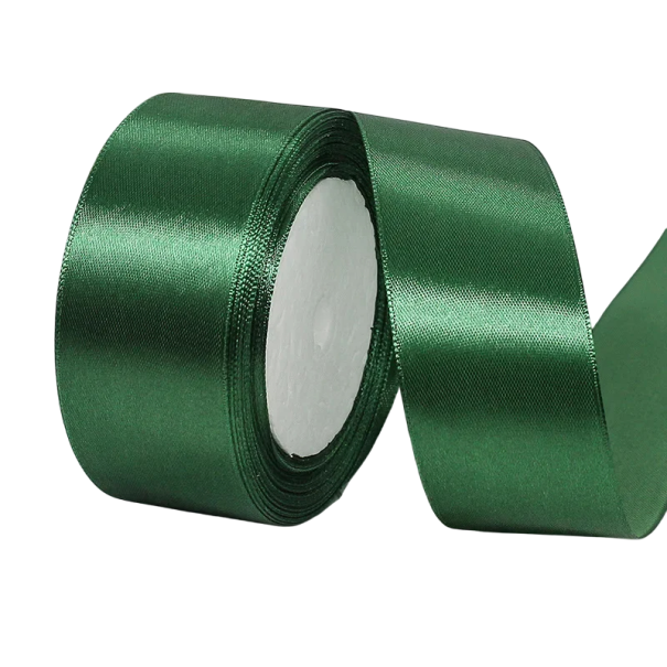 Cinta 4 cm 22 m satén Cinta decorativa brillante para envolver regalos Decoraciones de boda Creaciones creativas Hacer adornos Cinta decorativa verde oscuro