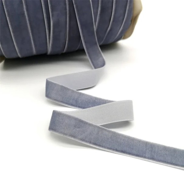 Cinta 6 mm 4,6 m terciopelo Cinta decorativa Cinta de terciopelo de lujo para regalos Decoración de bodas Creación creativa Cinta decorativa para manualidades gris