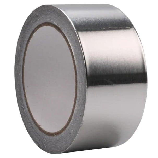 Cinta adhesiva de aluminio 10 mx 60 mm Resistente al calor Impermeable Aislamiento y reparación de tuberías Superficie reflectante Uso industrial 1