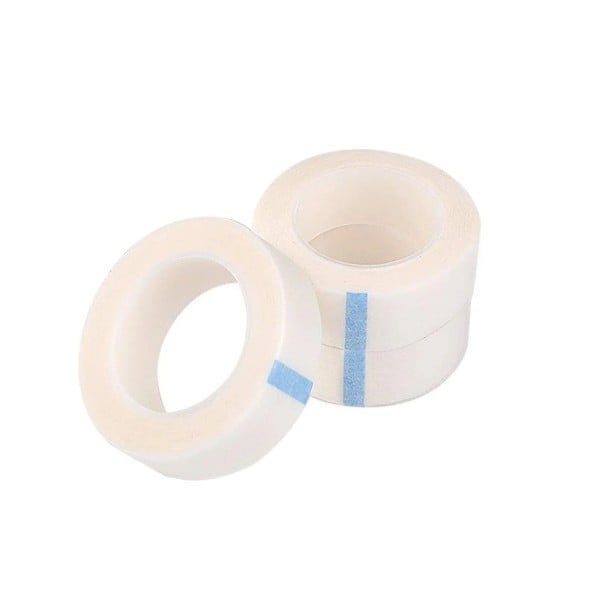 Cinta de papel para extensiones de pestañas 3 piezas 1,2 x 900 cm Parche transpirable Cinta adhesiva Fácil de aplicar Cómodo de usar Fácil blanco