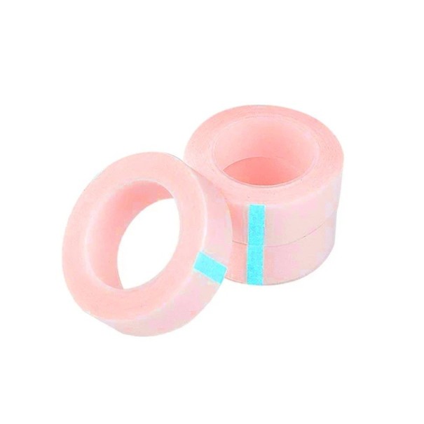 Cinta de papel para extensiones de pestañas 3 piezas 1,2 x 900 cm Parche transpirable Cinta adhesiva Fácil de aplicar Cómodo de usar Fácil de rasgar rosa