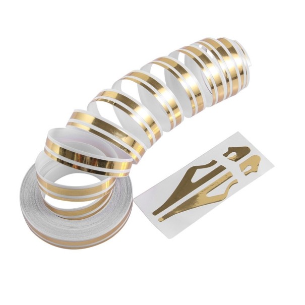 Cinta decorativa para coche dorado