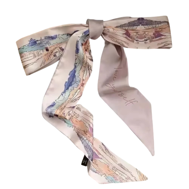 Cinta para el cabello estampada 6 x 90 cm Pañuelo para la cabeza y el cuello Diadema para el bolso Accesorio de moda informal multifuncional para las cuatro estaciones 1