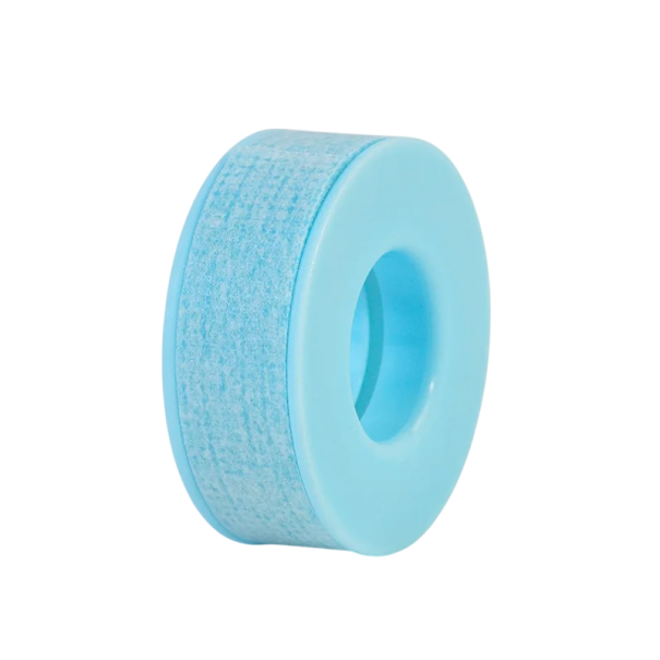 Cinta para pestañas 1,25 cm x 3,6 m Almohadilla transpirable debajo de los ojos Cinta cosmética para extensiones de pestañas Herramienta azul