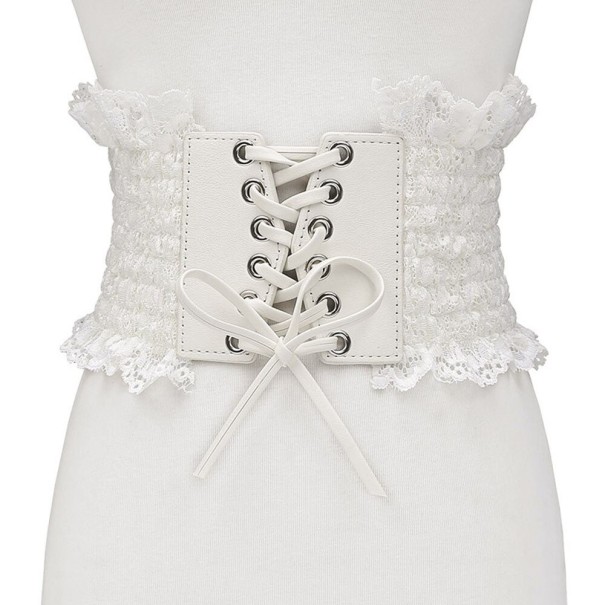 Cinto corselet feminino C1017 branco 15 cm