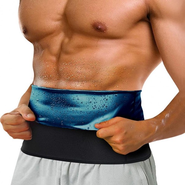 Cinto de compressão elástico para queima de gordura Cinto modelador preto para emagrecimento Cinto sauna unissexo para transpiração Cinto de fitness para homens e mulheres M/L