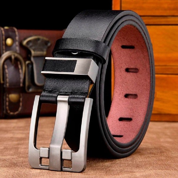 Cinto de pele masculino L258 preto 105 cm 1