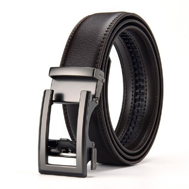 Cinto de pele para homem L306 castanho escuro 125 cm 1