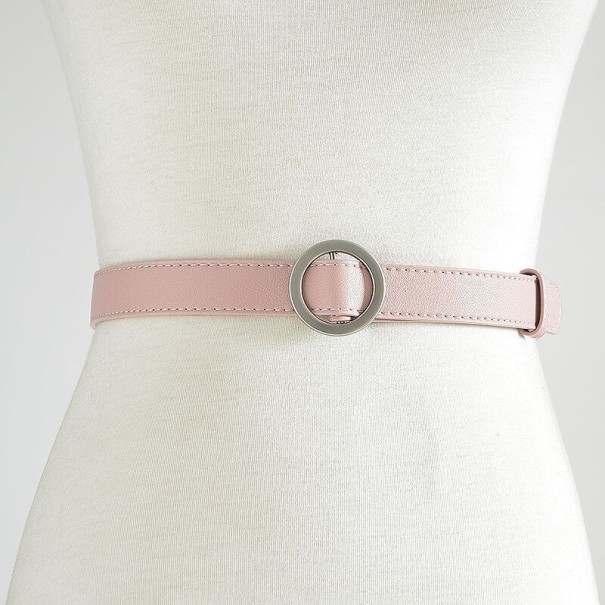 Cinto de pele para senhora L245 rosa