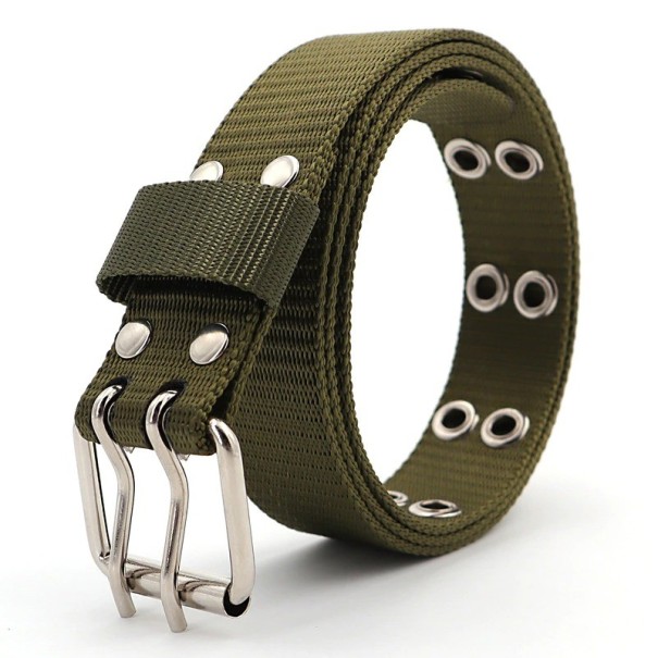 Cinto de tecido L437 verde exército 105 cm