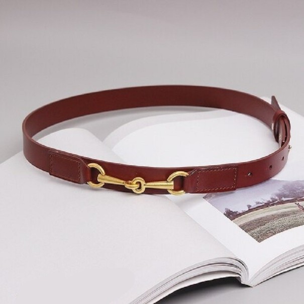 Cinto fino feminino C994 castanho