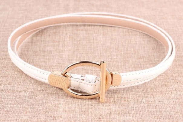 Cinto fino feminino L102 branco