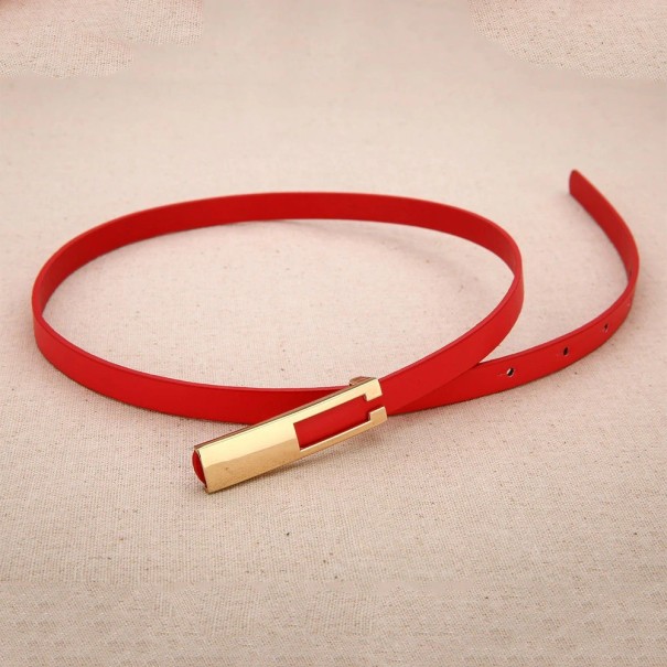 Cinto fino feminino L93 vermelho