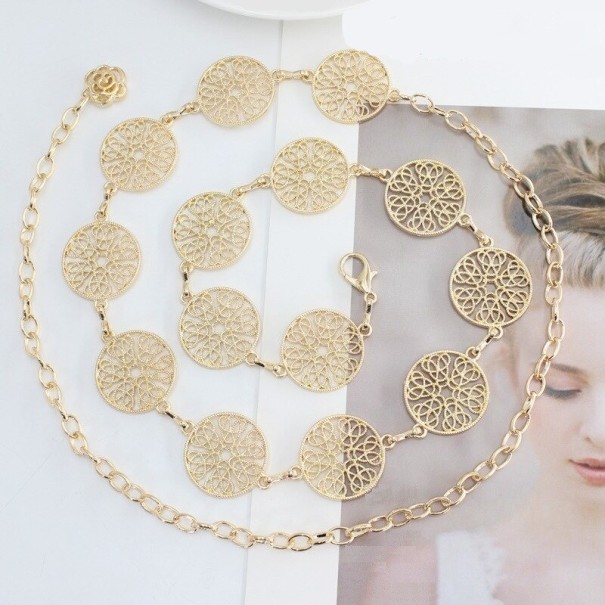 Cintura a catena da donna L167 oro 3