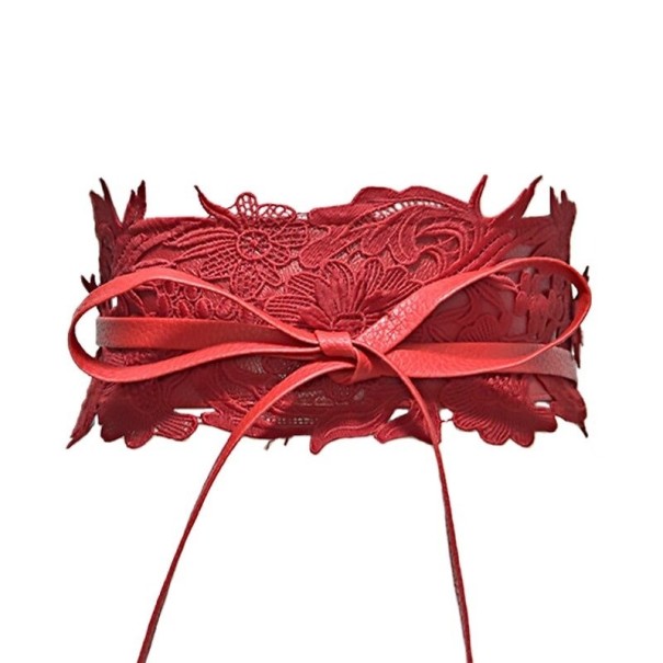 Cintura da donna con pizzo L62 rosso