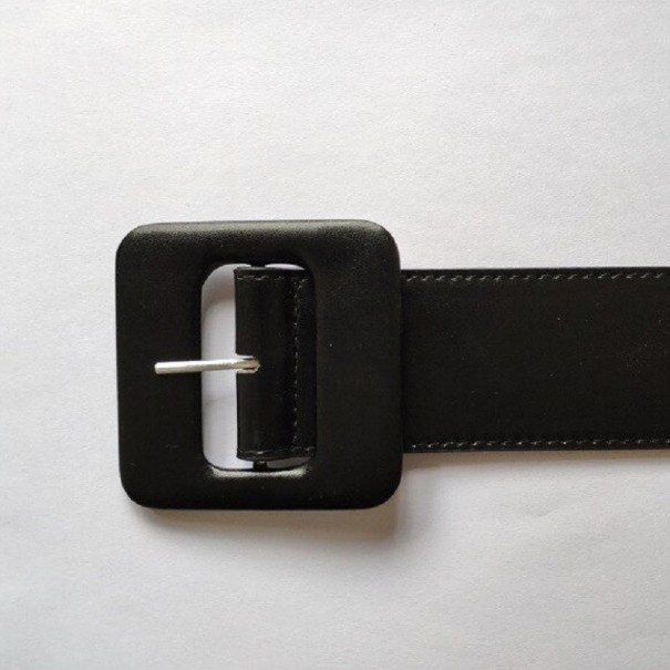 Cintura in pelle da donna L109 nero