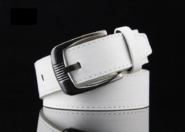 Cintura in pelle da uomo L337 bianco