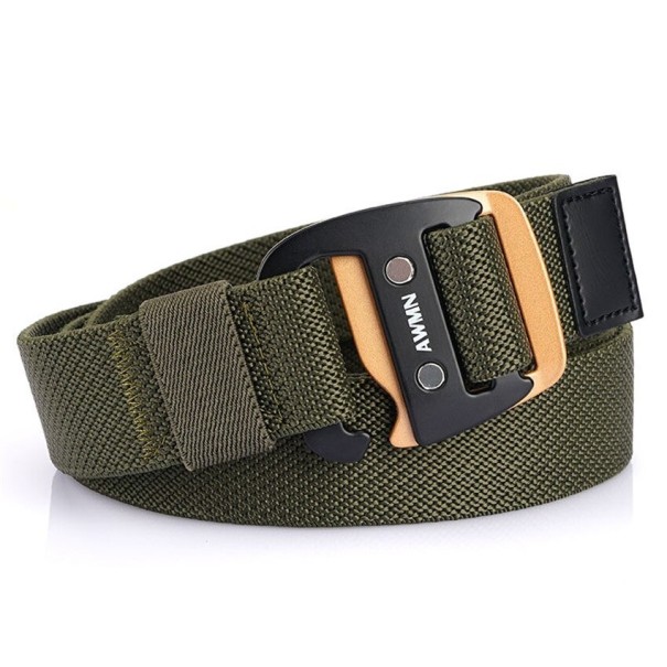 Cintura in tessuto da uomo L391 verde militare