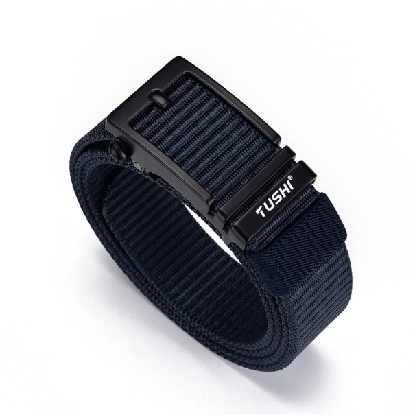 Cintura in tessuto da uomo L463 blu scuro 1