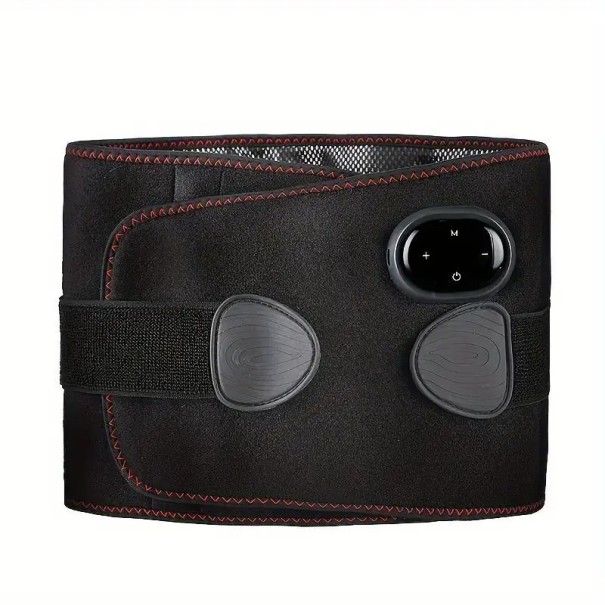 Cintura riscaldante elettrica 105×15,5 cm con funzione massaggiante Massaggio riscaldato per addome, schiena e cosce Temperatura regolabile Vibrazione Funzionamento senza fili nero