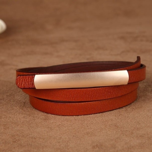 Cintura sottile da donna L58 marrone