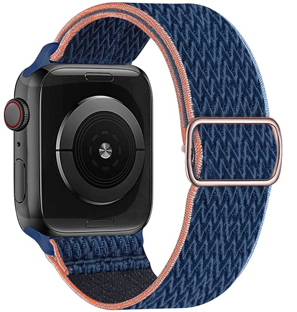 Cinturino in nylon per Apple Watch 42 mm / 44 mm / 45 mm T865 blu scuro