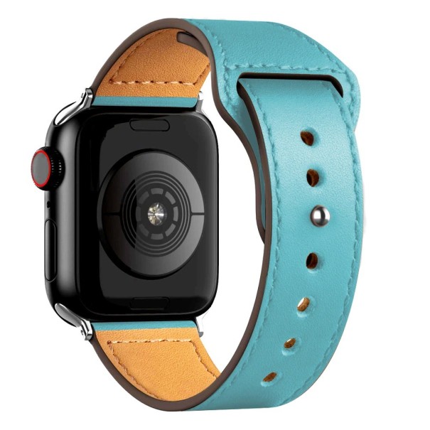 Cinturino in pelle per Apple Watch 42 mm / 44 mm / 45 mm T861 turchese