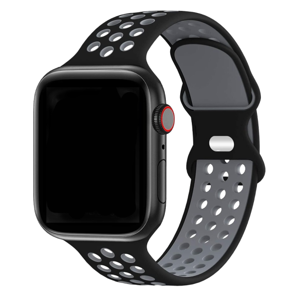 Cinturino in silicone per Apple Watch 38 mm / 40 mm / 41 mm M-L grigio