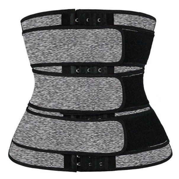 Cinturón adelgazante de compresión para hombres Cinturón moldeador Cinturón adelgazante Cierre con velcro Soporte lumbar Efecto sauna gris 4XL